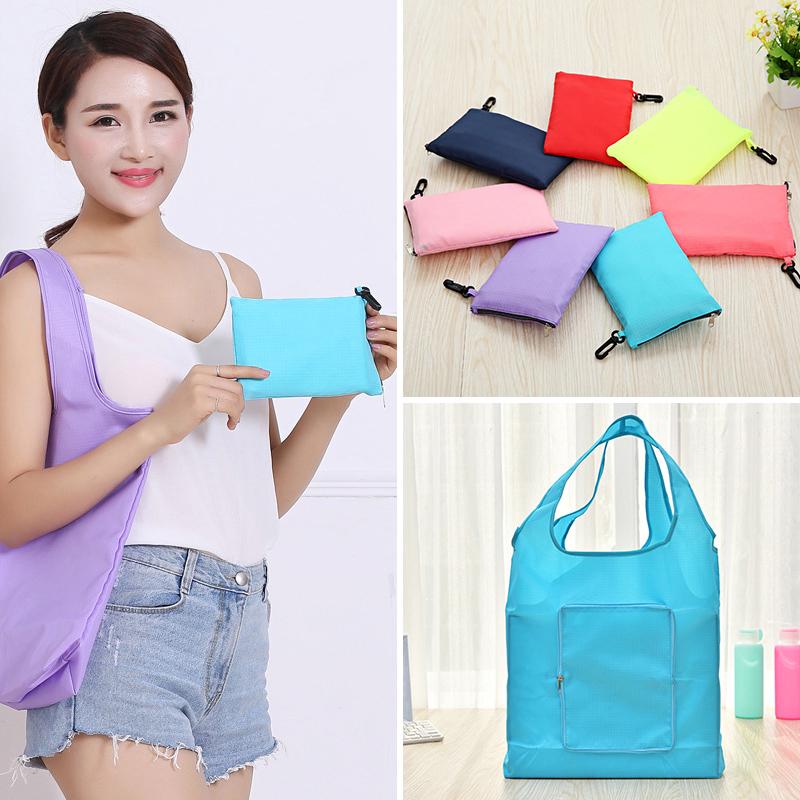 Boy Supermarket Shoppers Shopping Bag Solid Portable Women 1PC 43*63cm Thicken Grocery Foldable Tote Bags Handbag Oxford Cloth Fashion Reusable  Unique 1 wijnrode kleur