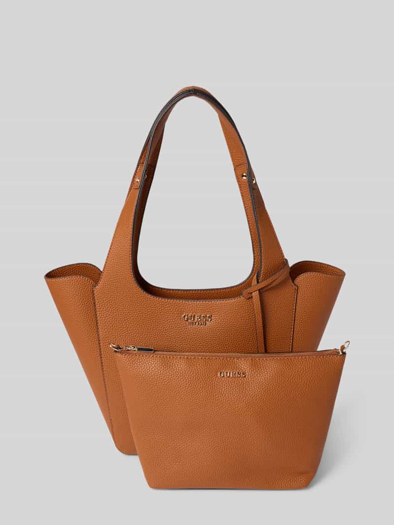 Guess Tote bag in leerlook met logo-applicatie, model 'Calista'