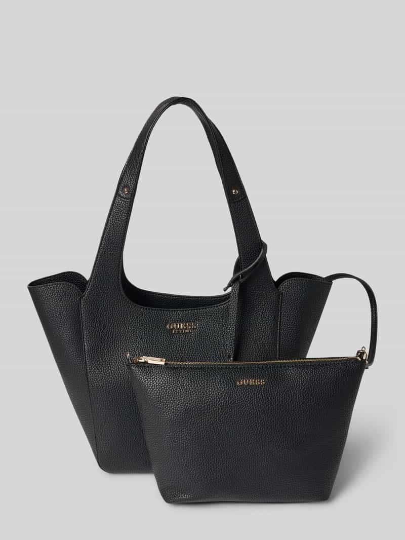 Guess Tote bag in leerlook met logo-applicatie, model 'Calista'