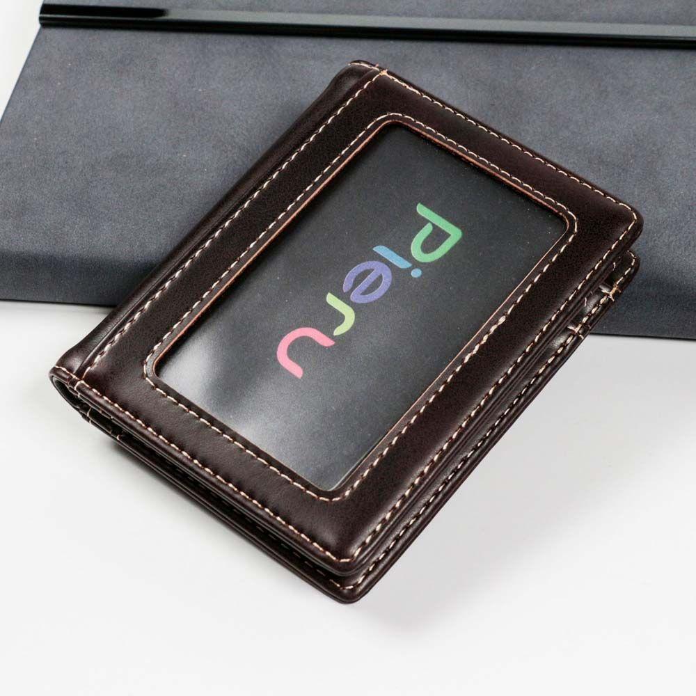 Xiangdashiye License Bag Mini Money Bag ID Card cover Card Case Business Card Holder Coin Purse Men Wallet bruin