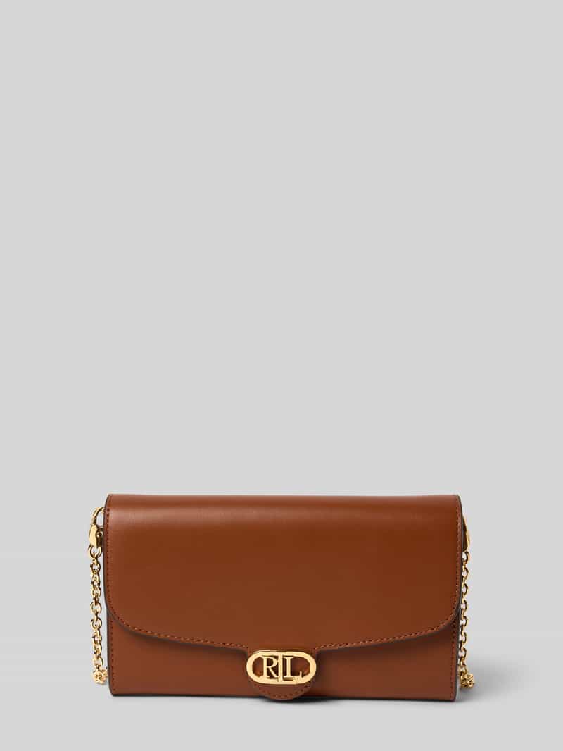 Lauren Ralph Lauren Leren schoudertas met labelapplicatie, model 'ADAIR'