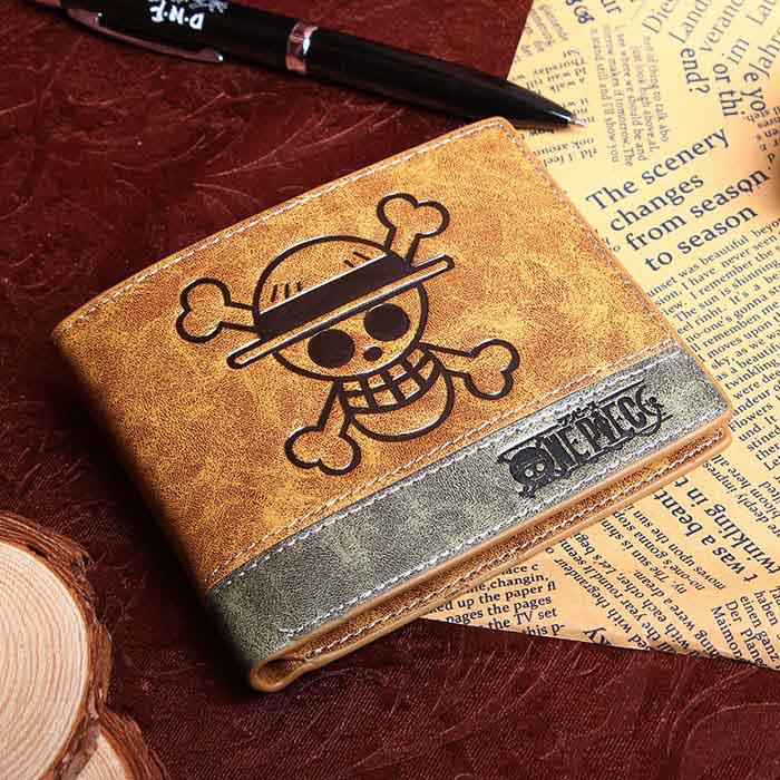 HSHWednesday3 Cartoon Anime Student Portemonnee Eendelig Chopper Koel Bruin Billfold PU Portefeuilles Casual Leren Portefeuilles Monkey D Luffy Bag