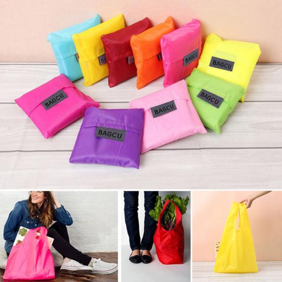 Linggo Yousheng Grote Capaciteit Vierkante Handvat Draagbare Opvouwbare Tote Herbruikbare Boodschappentas Handtas 1pcs roze