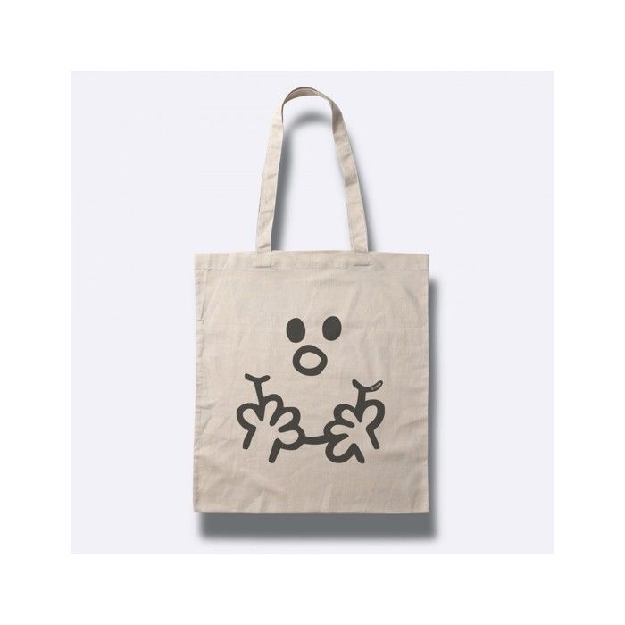 MANI TEXTILE Totebag - Monsieur Madame - Visage Beige - 100% Coton - Adulte - Pas de fermeture