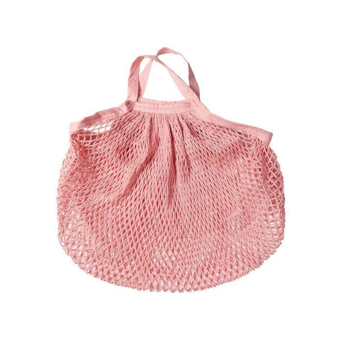 You do it Filet à provisions en coton bio - Sac de courses réutilisable framboise