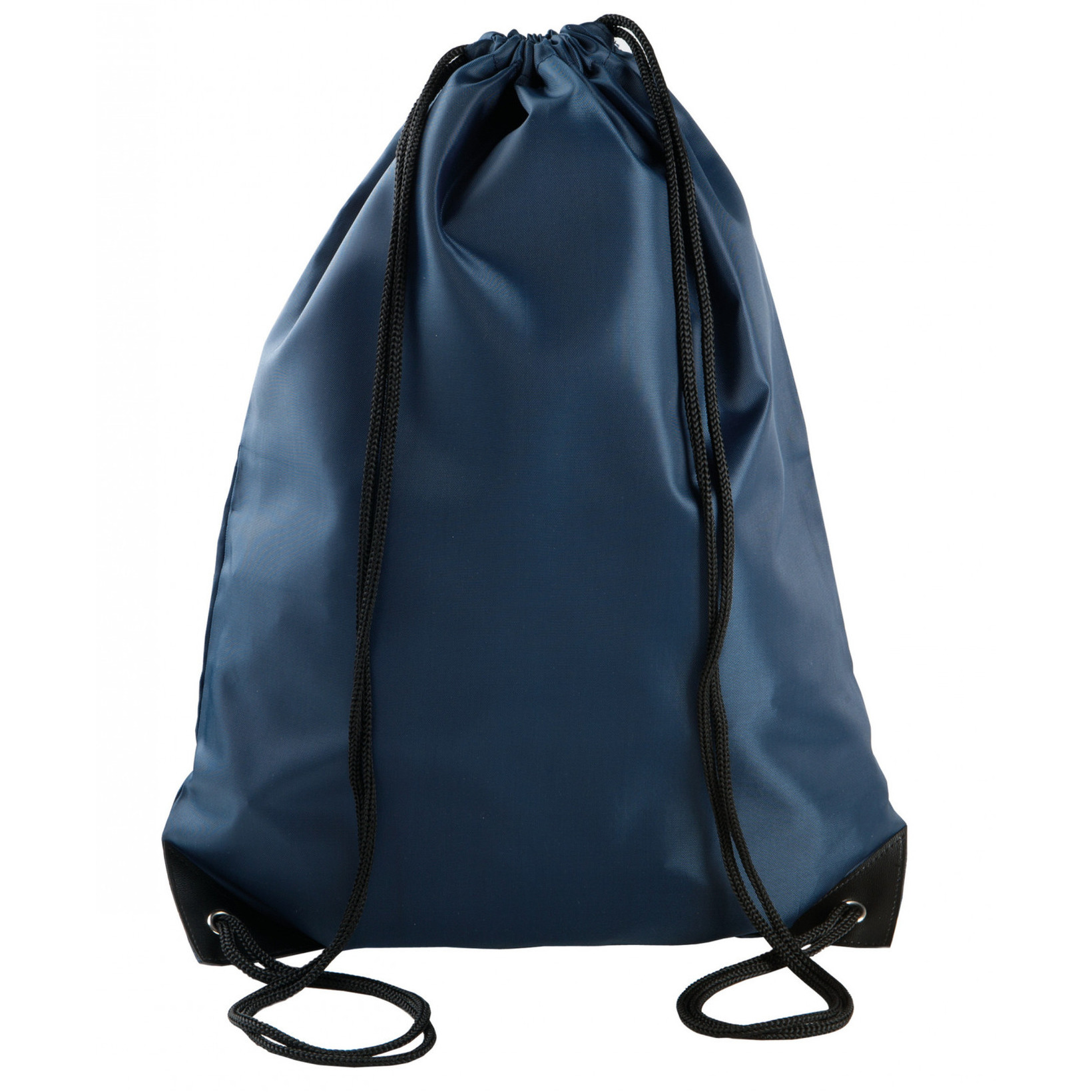 Merkloos 2x stuks sport gymtas/draagtas navy blauw met rijgkoord x cm van polyester -