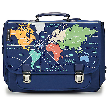CARAMEL & CIE Schooltas CARAMEL & CIE CARTABLE 38 CM MAPPEMONDE