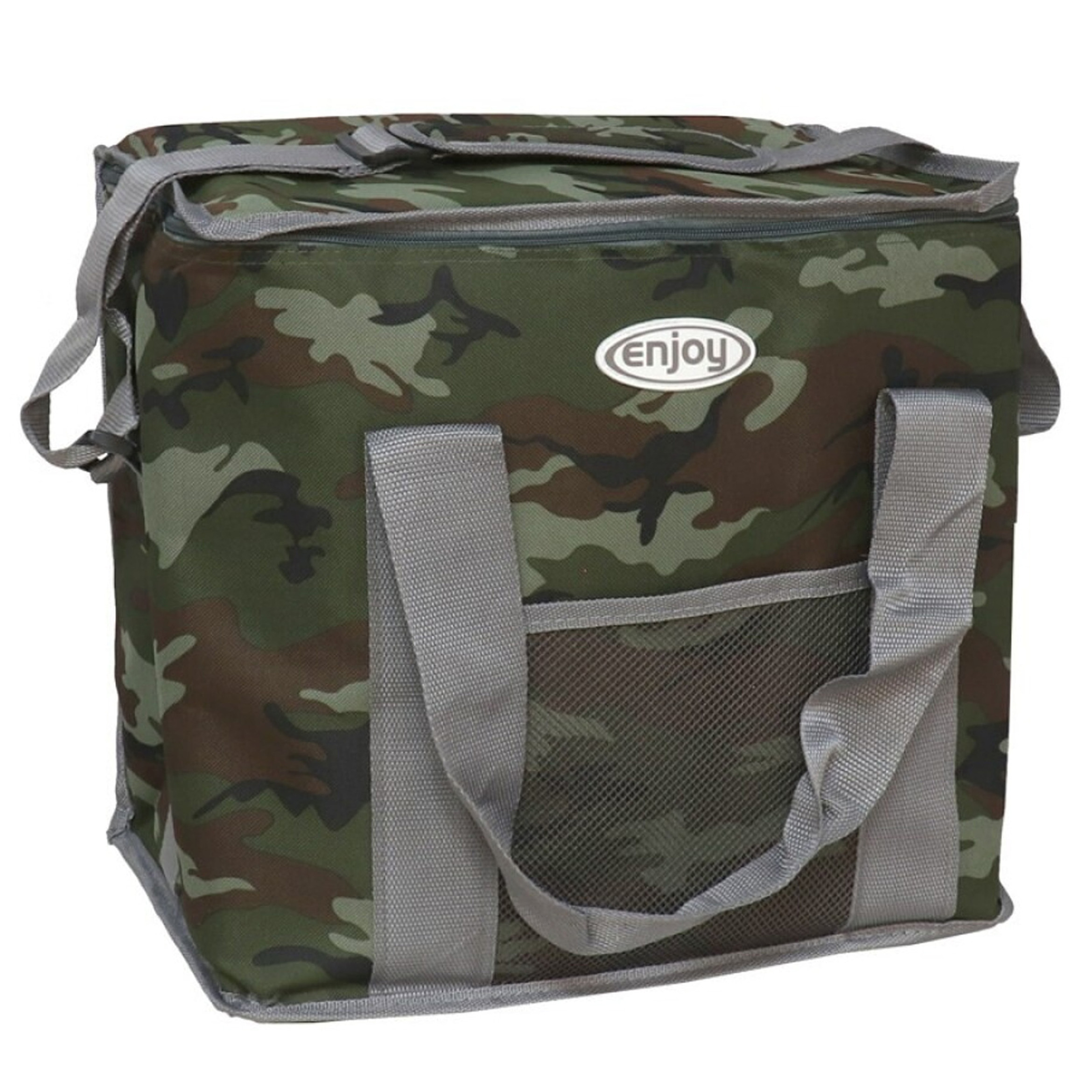 Gerimport Koel/schoudertas - 30 liter - legerlook - 24 x x cm - geïsoleerd/lunchtas -