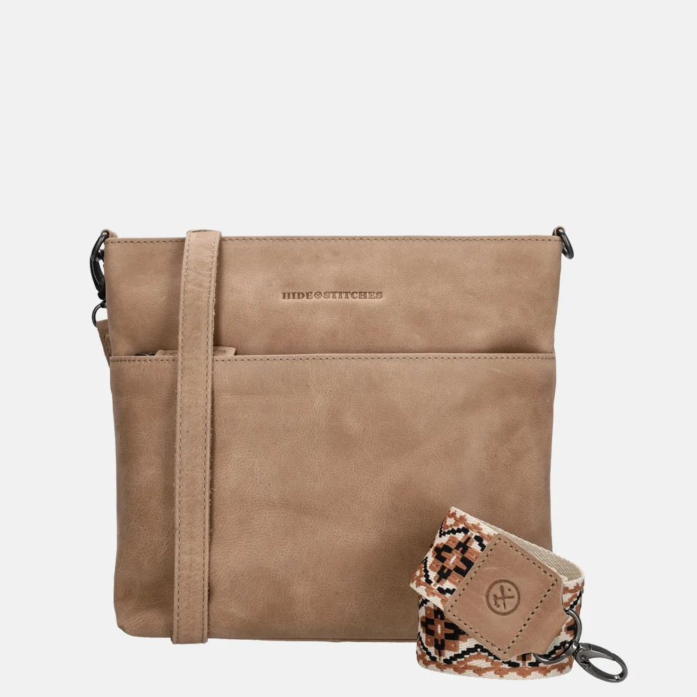 Hide & Stitches Next Navajo crossbody tas zand