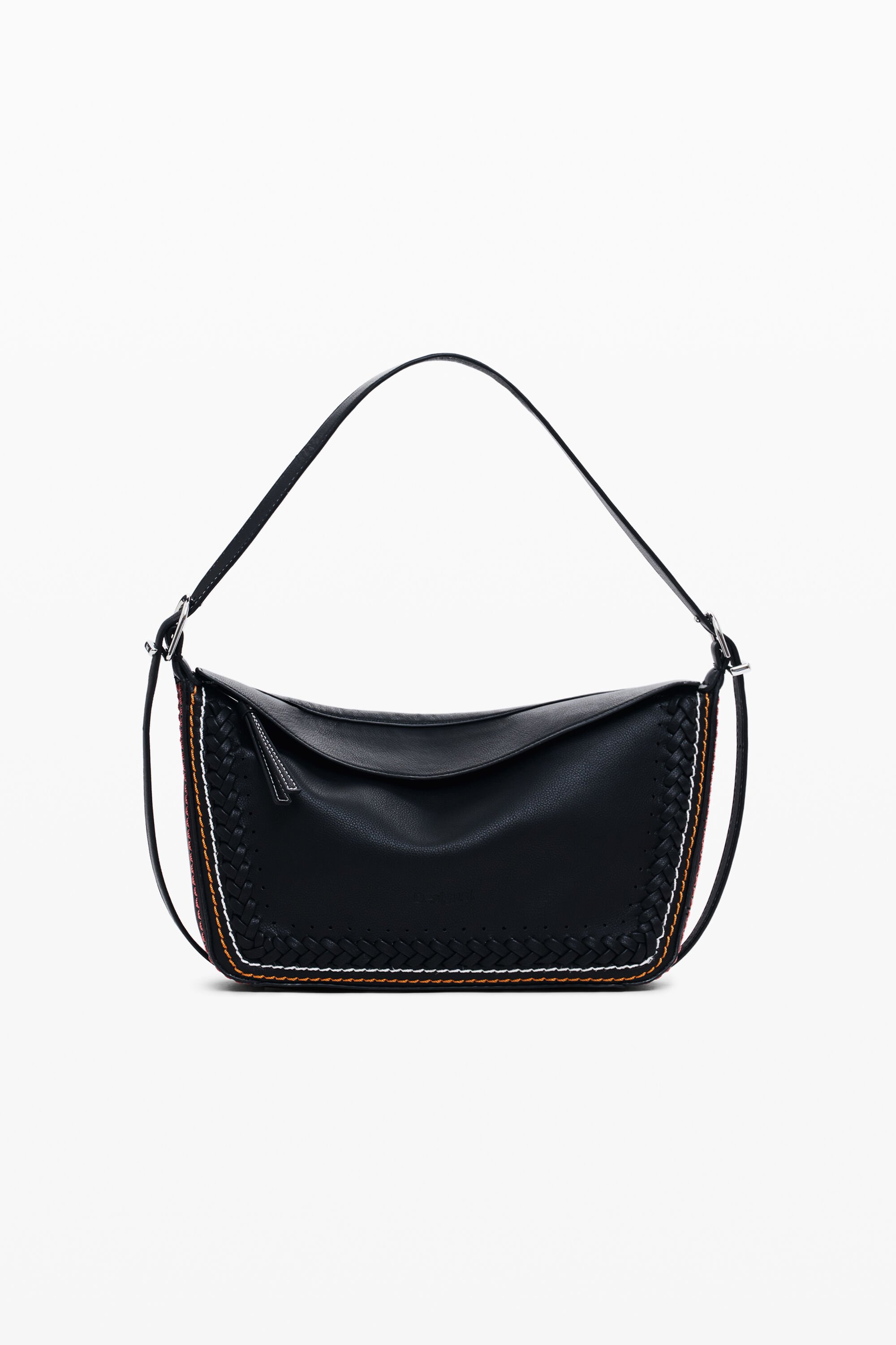 Desigual Tas met gevlochten details - BLACK
