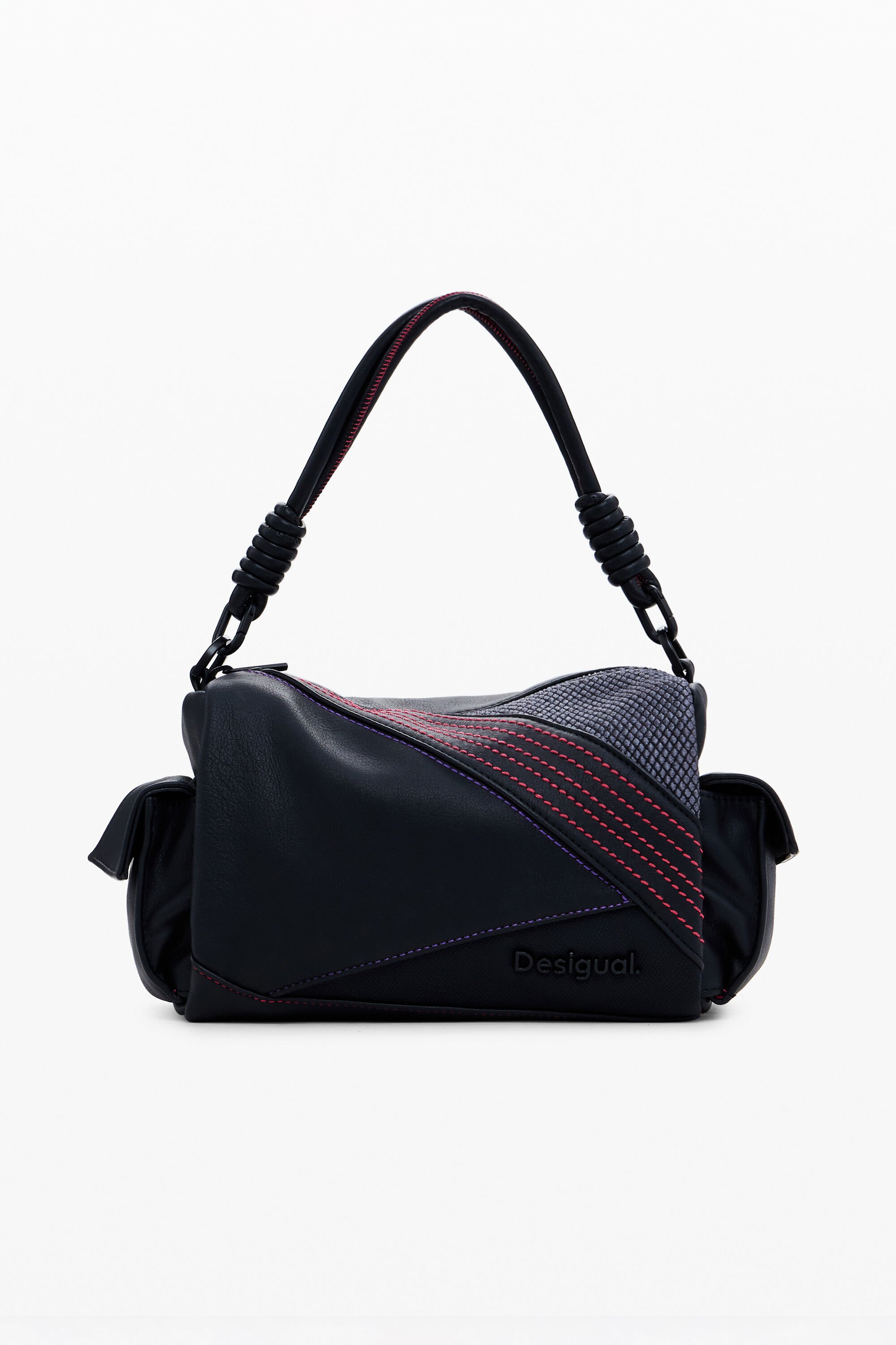 Desigual Middelgrote tas met stiksels - MATERIAL FINISHES