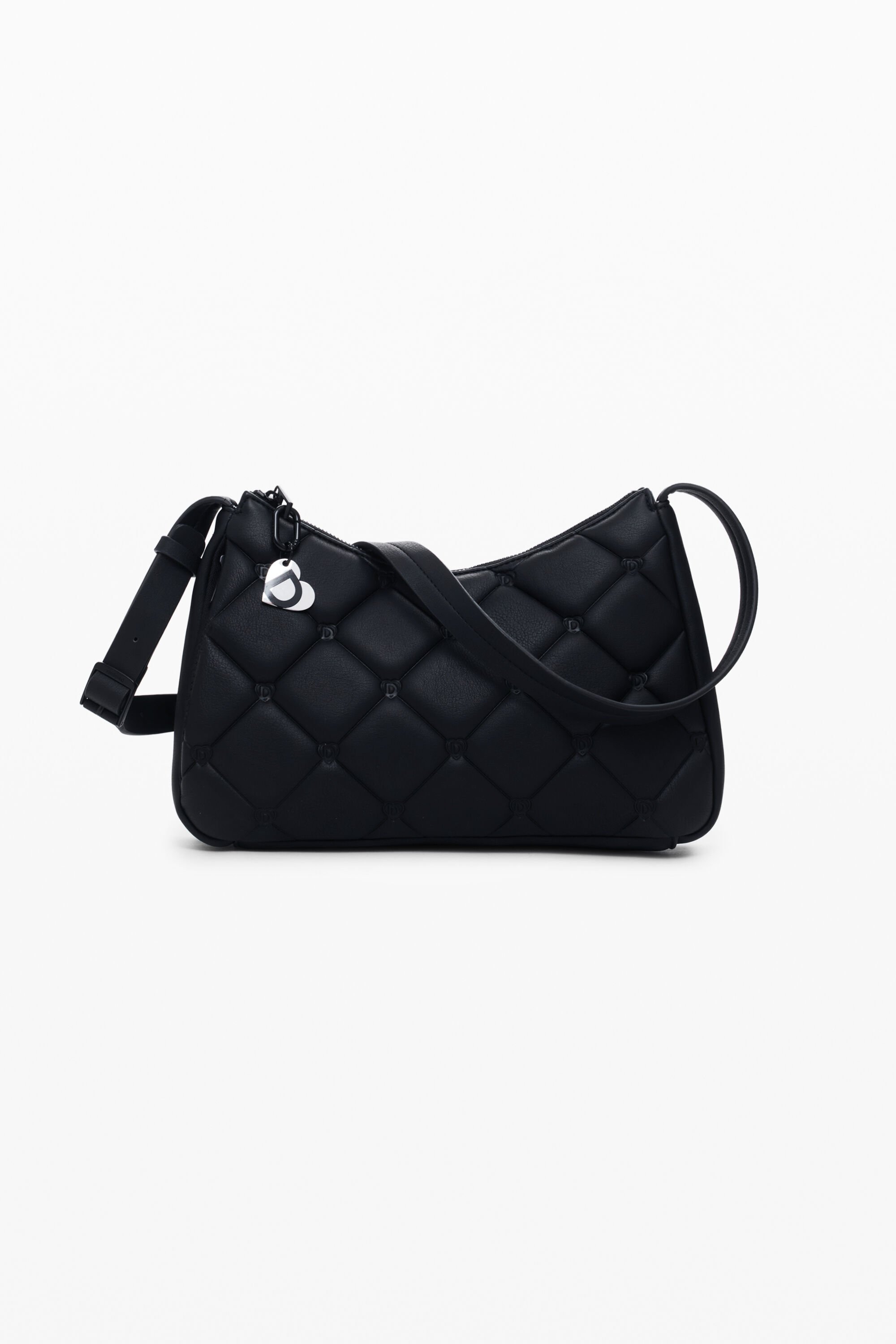 Desigual Middelgrote gewatteerde tas - BLACK