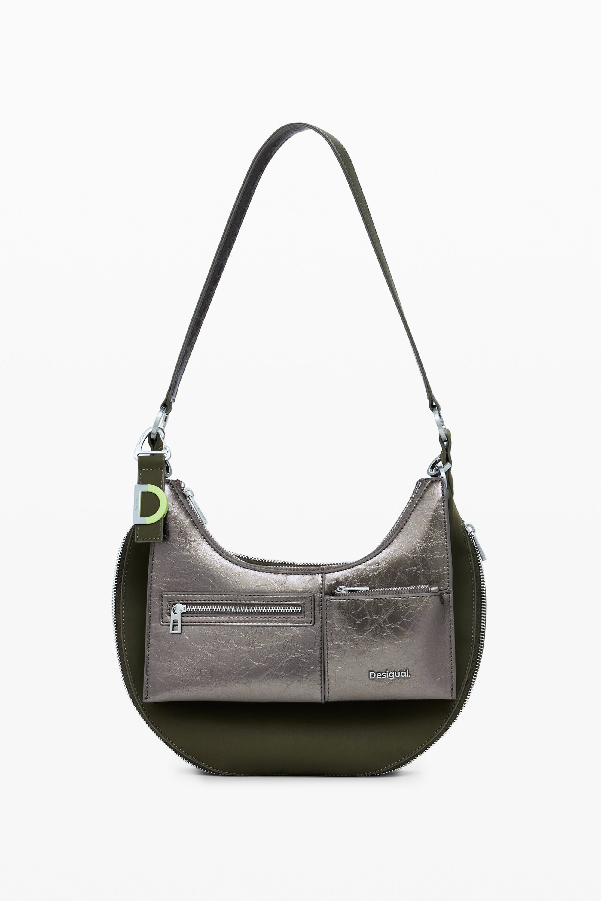 Desigual Middelgrote tweekleurige afneembare tas - GREEN