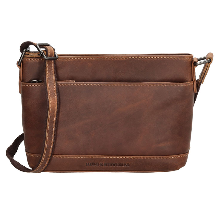 Hide & Stitches Schoudertasje Japura Cognac