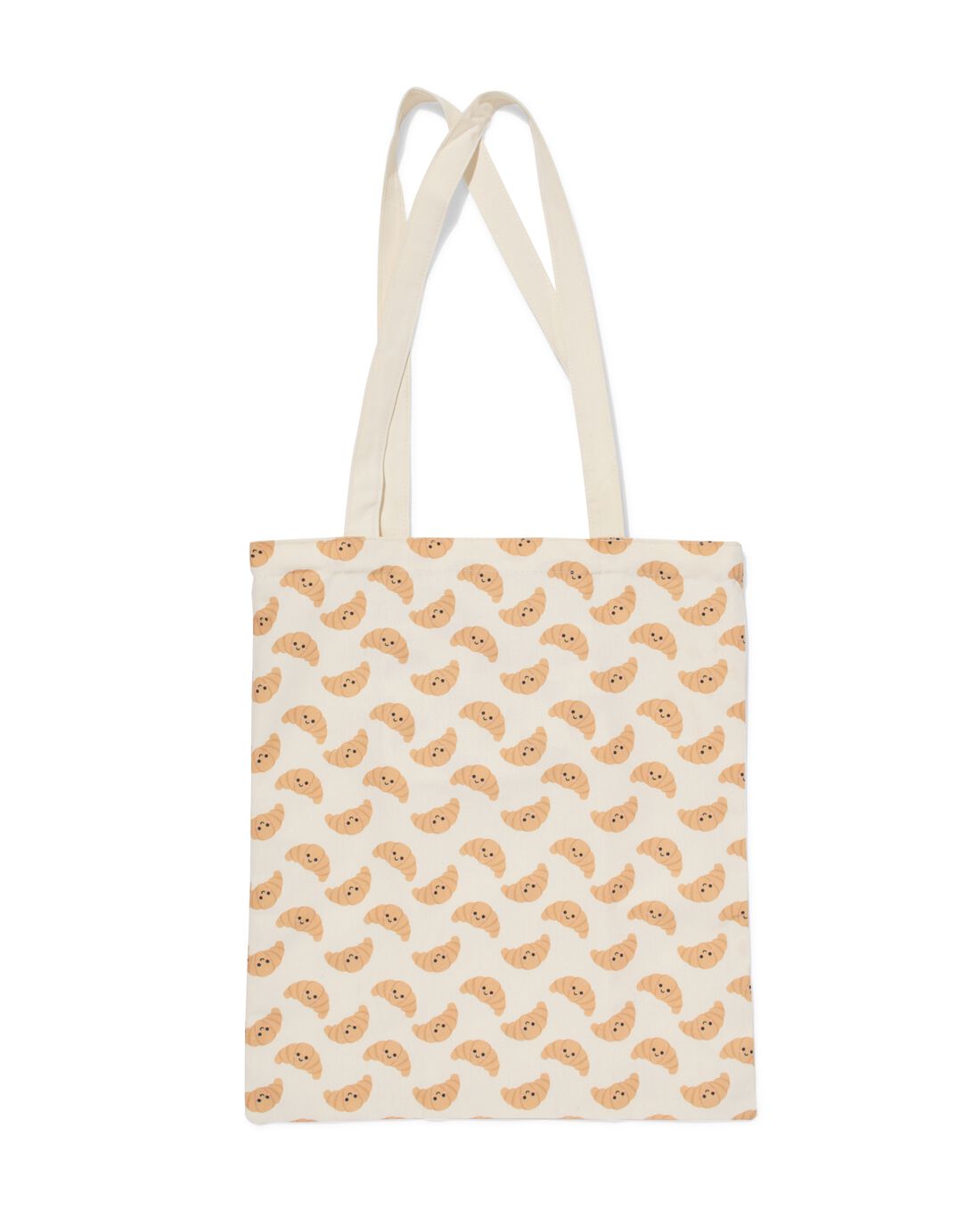 HEMA Canvas Tas 42x36cm Croissants Beige