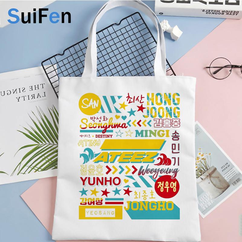 Aidegou25 ateez boodschappentas kruidenier handtas jute tas canvas eco bolsa tas bolsas reutilizables reciclaje geweven ecobag sac tissu 34*42cm
