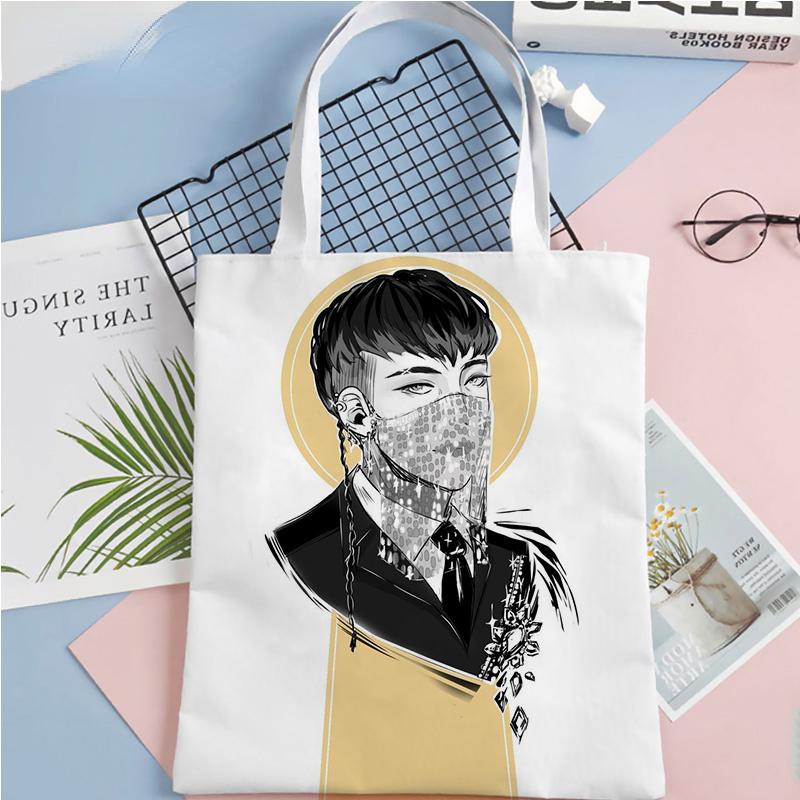 Aidegou27 ateez boodschappentas handtas winkelen bolsa shopper shopper boodschappentas bolsa compra herbruikbare sac tissu 29*32cm