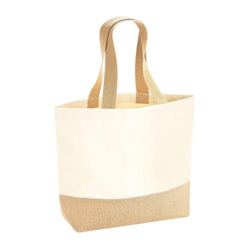 Westford Mill canvas draagtas met jutebasis One Size