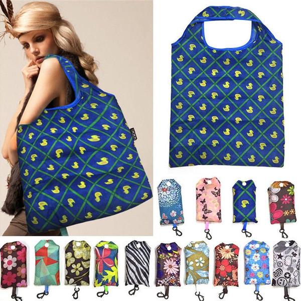 LY Bag Story-021 Willekeurig verzonden Mode Recycle Reizen Opvouwbare Herbruikbare Eco Tote Pouch Boodschappentas Handtassen