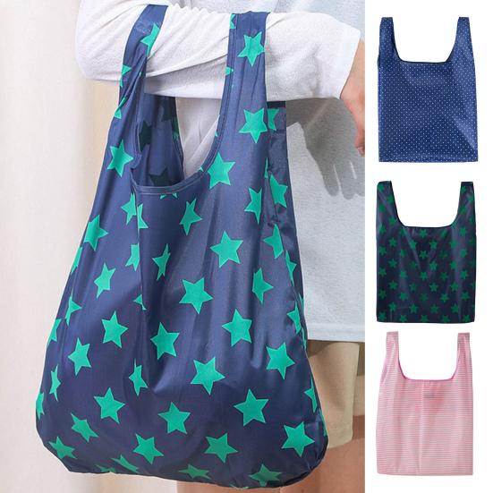Tuosai Opbergtas Grote capaciteit Ingebouwde kleine zak Oxd-doek Outdoor Draagbare opvouwbare boodschappentas blauw