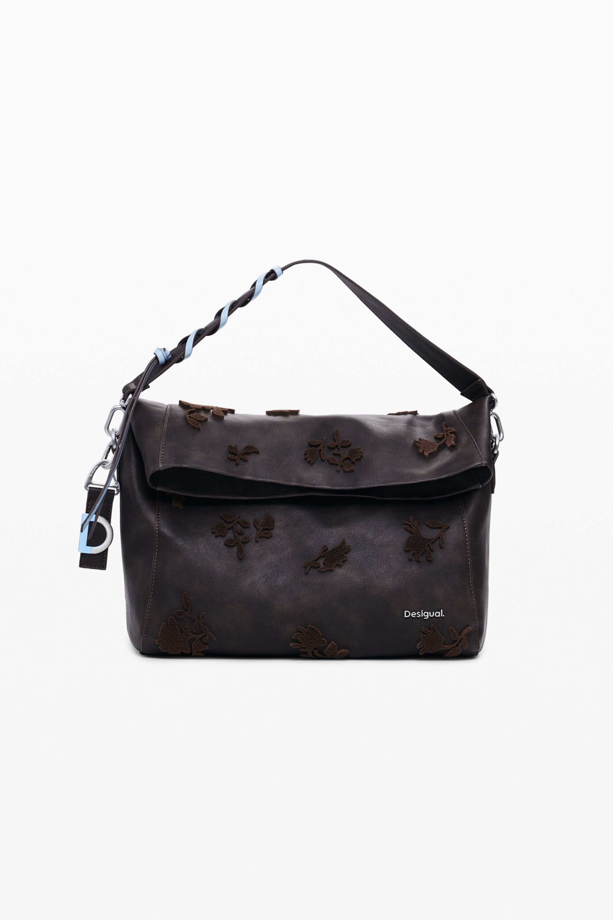 Desigual Converteerbare tas met geborduurde details - BROWN