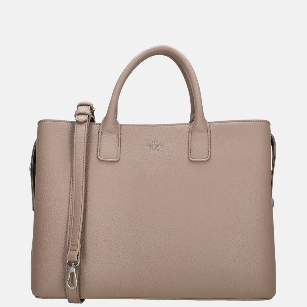 Hide & Stitches Charm London Muggiano handtas L lichttaupe