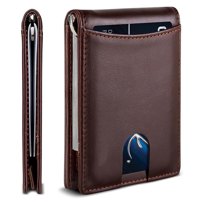 VantaGoods RFID Anti-Diefstal Microvezel Leren Portemonnee voor Heren - Creditcardhouder met Dollar Clip, 20% Korting zwart