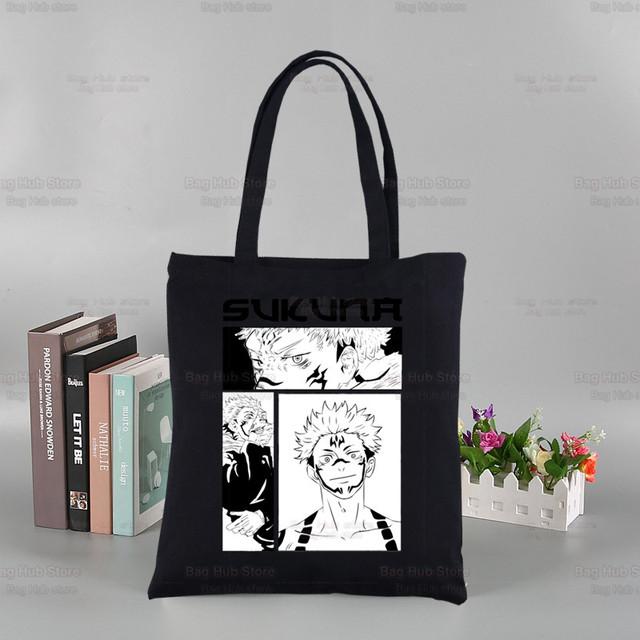 Iaidegou-1 Sukuna Ryomen zwarte boodschappentas origineel ontwerp Jujutsu Kaisen Anime Unisex mode reizen canvas tassen 25*30cm