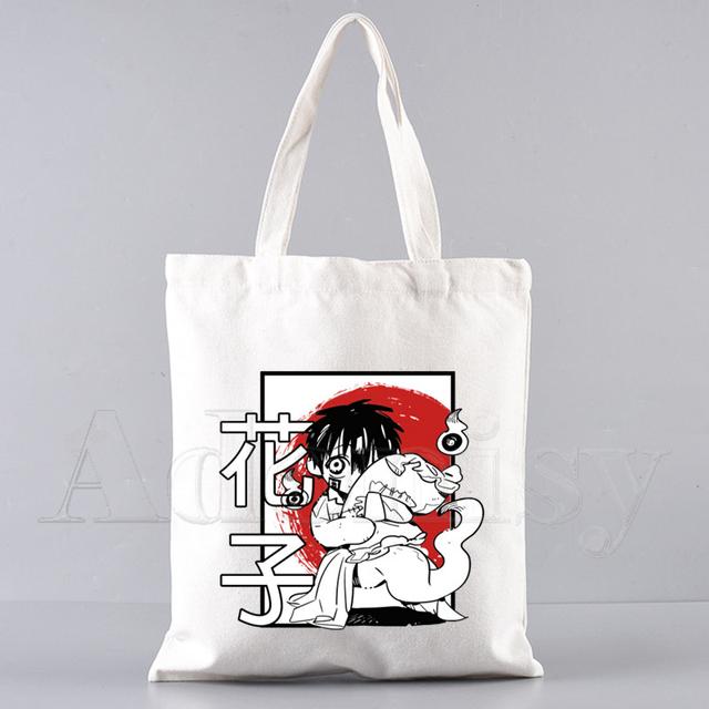 Aidegou15 Toiletgebonden Hanako Kun Boodschappentas Bolsas De Tela Kruidenier Shopper Winkelen Jute Tas Katoenen Tas Jute Sacola Reciclaje 24*26cm