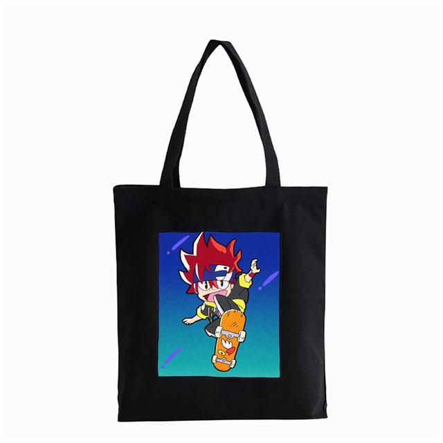 Aidegou17 Sk8 the Infinity Skate Infinity boodschappentas Leuke opvouwbare canvas tas voor meisjes, handtas boodschappentas, ecobag draagtas met grote capaciteit 24*26cm