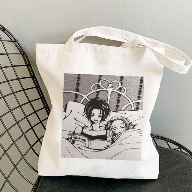 Aidegou20 Nana Anime Vrouwen Elegante Canvas Tas Japanse Harajuku Manga Ren Honjo Handtassen Schoudertassen Casual Winkelen Meisjes Handtas 29*32cm
