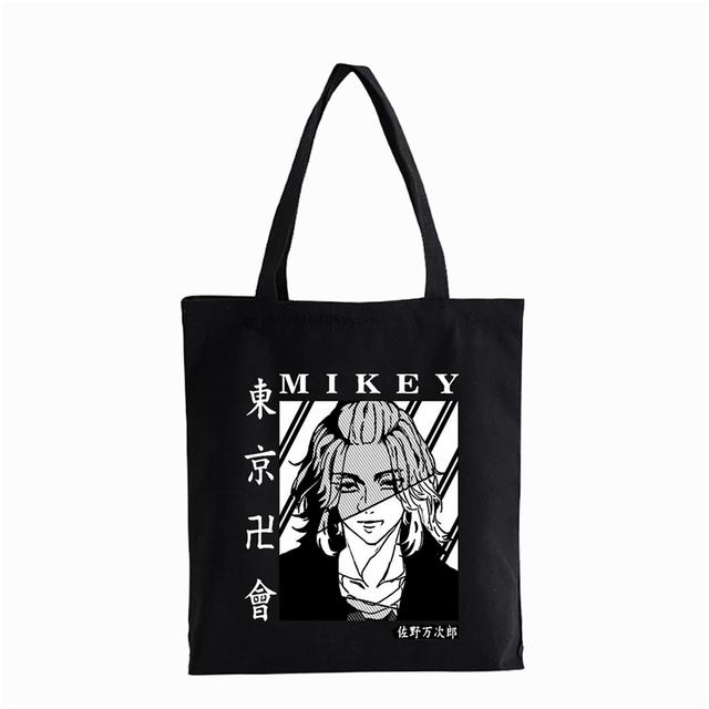 Aidegou2 Anime Tokyo Revengers Draagtas Canvas Schoudertas Eco Hip Hop Boodschappentas Vrouwen Tote Harajuku Shopper Tas Vrouwelijke Handtassen 25*30cm