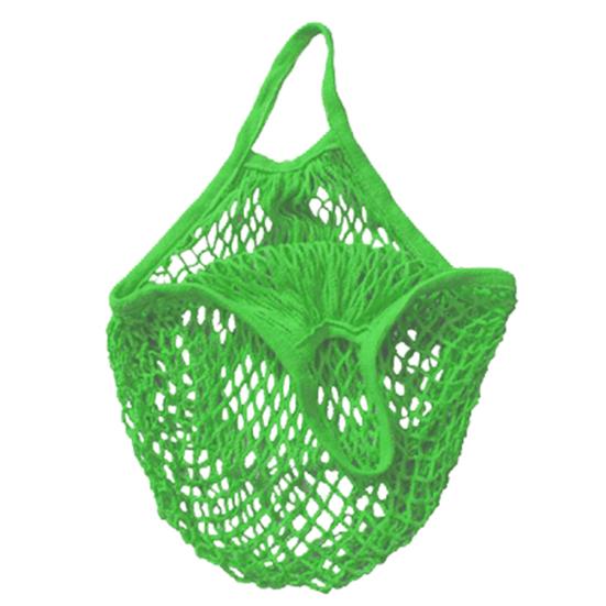 Worry free storage Flexibele herbruikbare gebreide mesh handtas Reiswinkel Tote Kruidenier Opbergtas groen