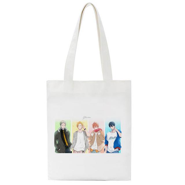 Iaidegou-4 Shopper Tas Yaoi Bl Gezien Yaoi Gezien Anime Draagtas Winkelen Unisex Mode Reizen Canvas Tas Pacakge Handtas Witte Strandtas 34*42cm