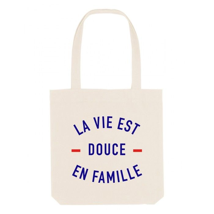 MANI TEXTILE We Are Family - TOTEBAG ACCESSOIRE LA VIE EST DOUCE EN FAMILLE NATUREL Taille unique