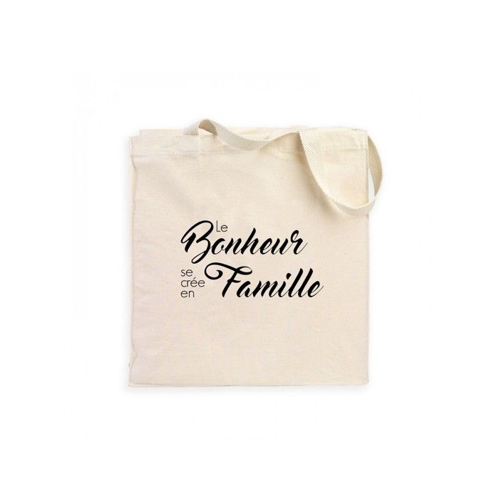 MANI TEXTILE We Are Family - TOTEBAG ACCESSOIRE LE BONHEUR SE CRÉE EN FAMILLE NATUREL Taille unique