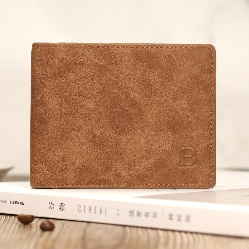 Baborry Dollar portemonnee slanke portemonnee portemonnees voor heren Rfid blokkerende geld portemonnees portemonnees voor heren met kaarthouder bruin