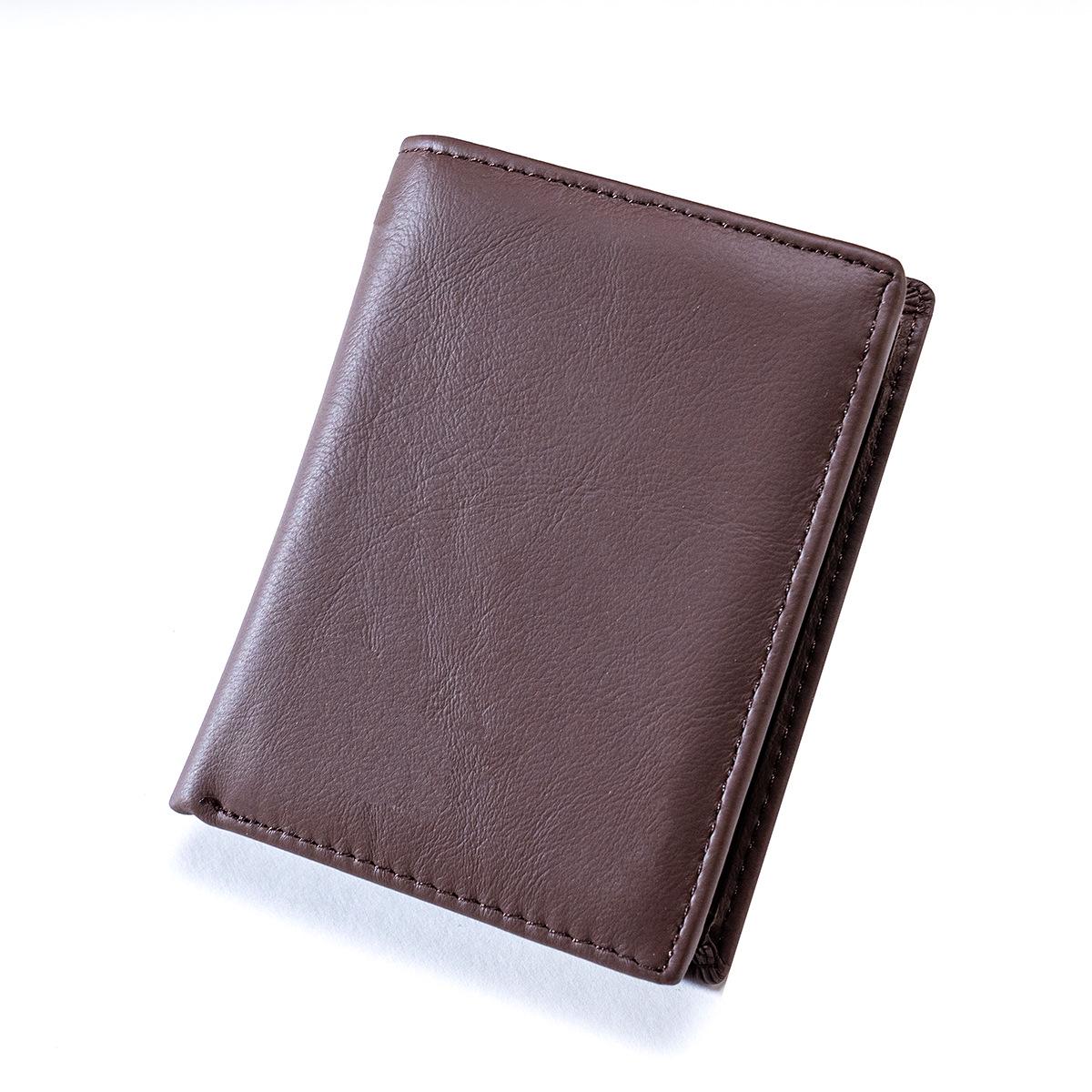 VantaGoods Herenportemonnee van echt leer - Creditcardhouder met meerdere kaartsleuven, Europese en Amerikaanse stijl, 30% korting Hot Sale koffie