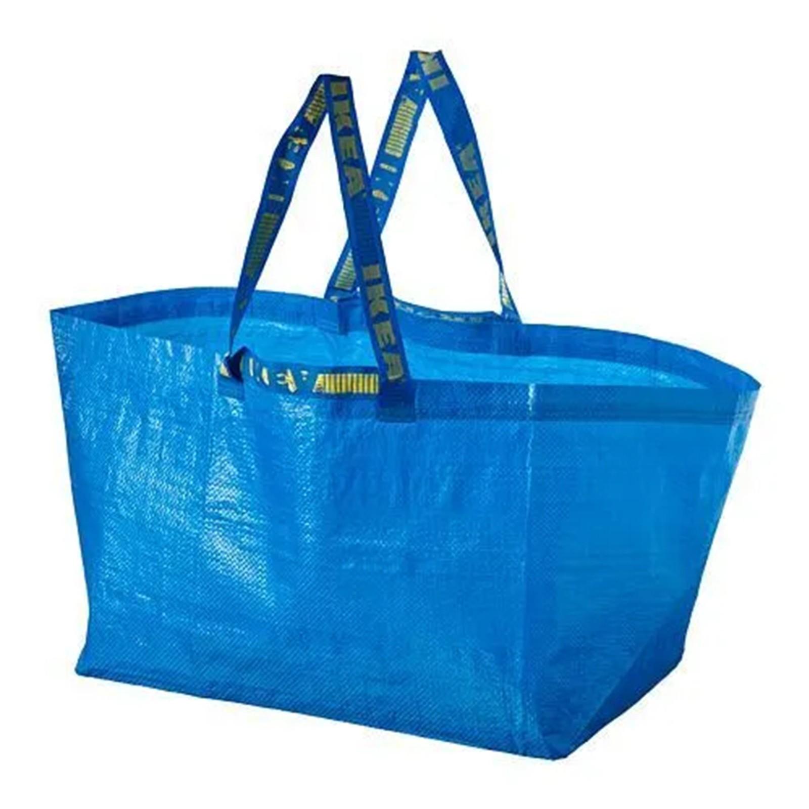 Ximalaya PP Geweven Boodschappentas Groot Formaat Verhuis Supermarkt Hand-held Verpakking Slangenhuid Tas One Size blauw