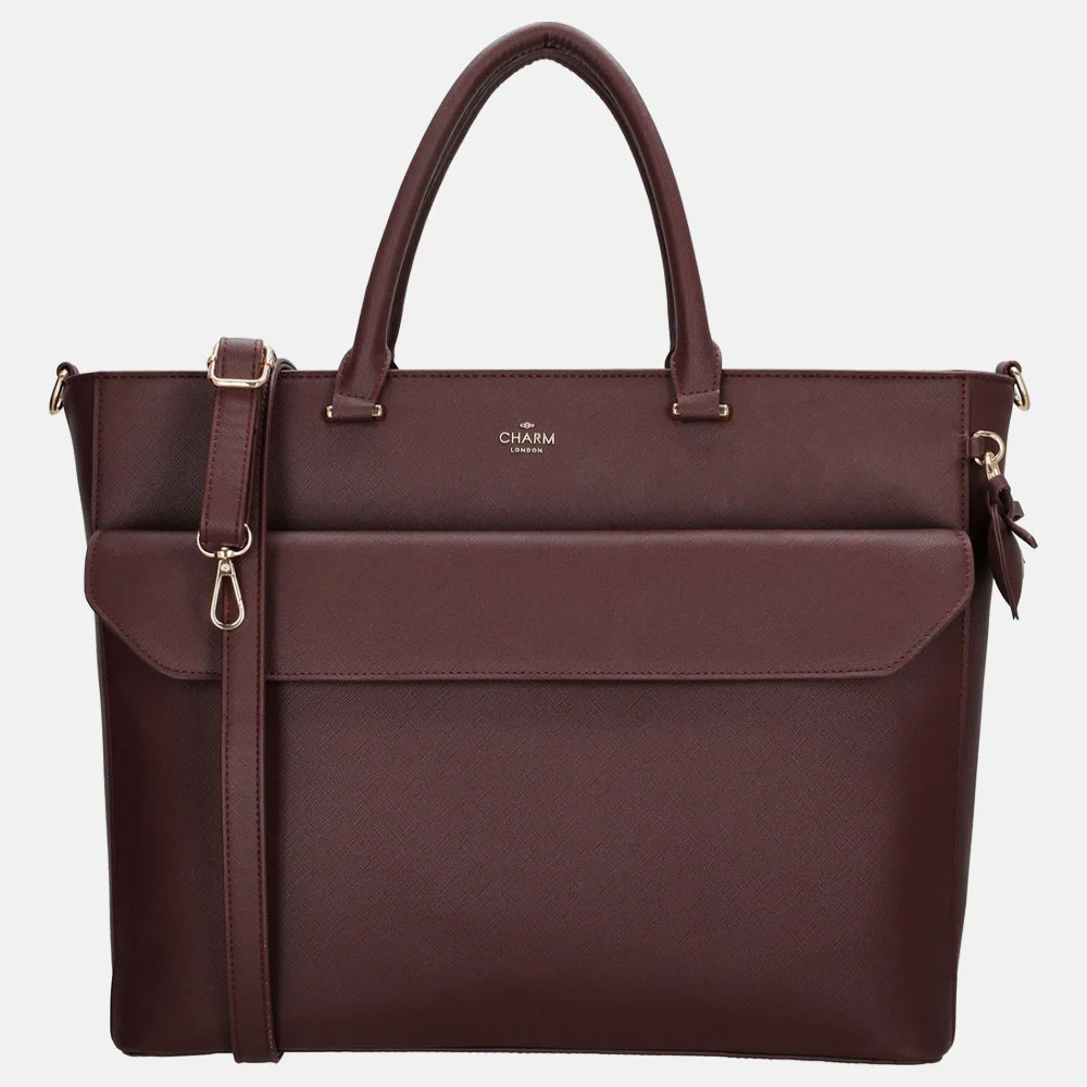 Charm London handtas 15 inch bordeaux