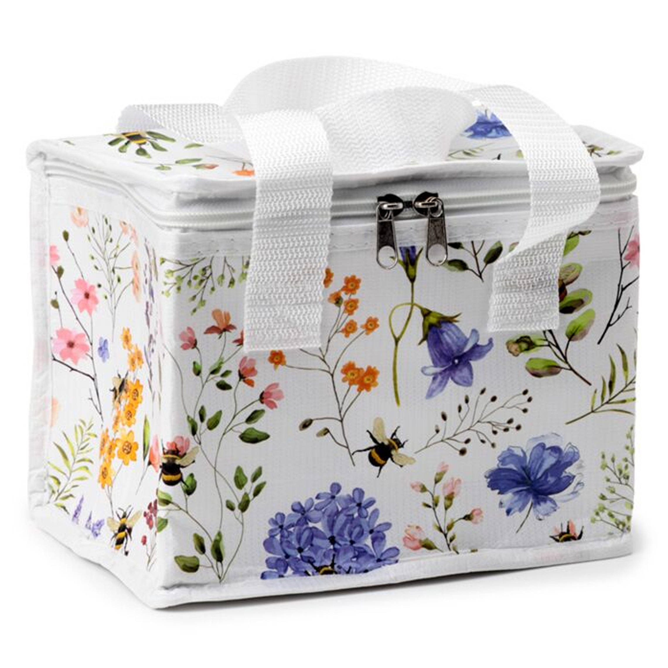 Game Over Koeltas - bloemen en bijen - multi - 4 liter - RPET - picknick/strand - lunchtas -