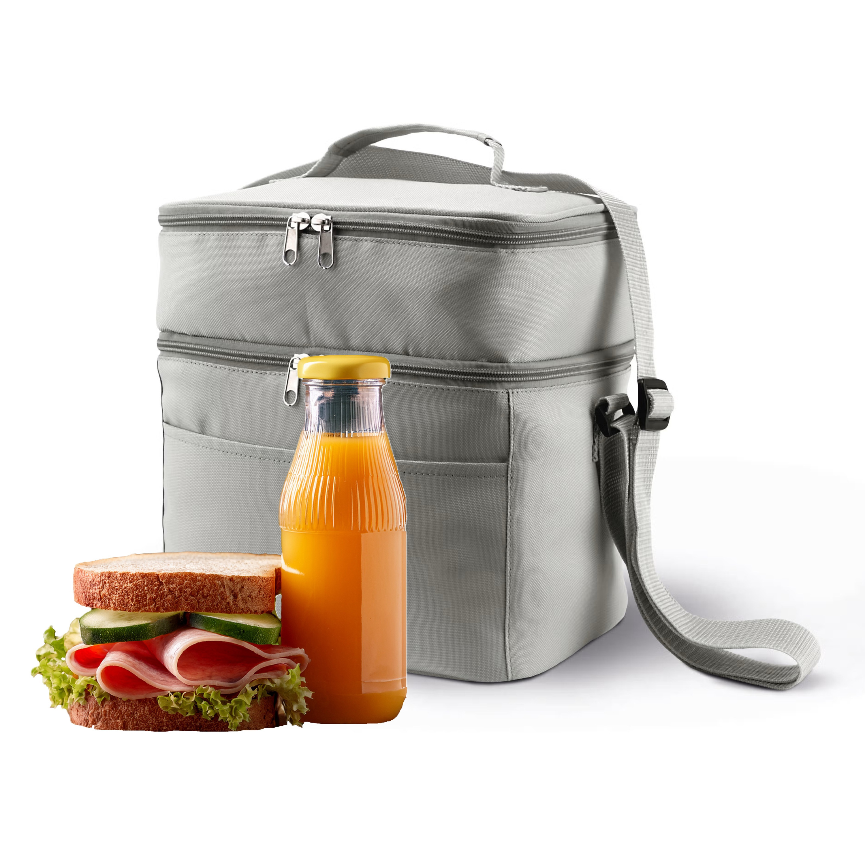 Cook Concept Koeltas  - voor lunchpakket of drankjes - 13 liter - 26 x 19 x 26 cm - Draagband - Grijs -