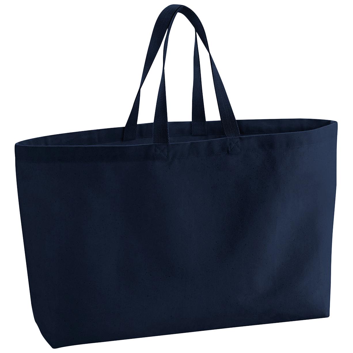Westford Mill canvas extra grote draagtas One Size franse blauwe kleur