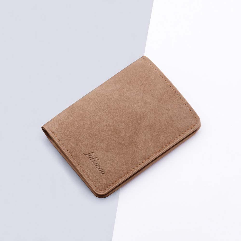 Shanxi Bag ID Card cover Mini Money Bag Coin Pouch Short Wallet Men Wallet Coin Purse Business Card Holder lichte koffiekleur