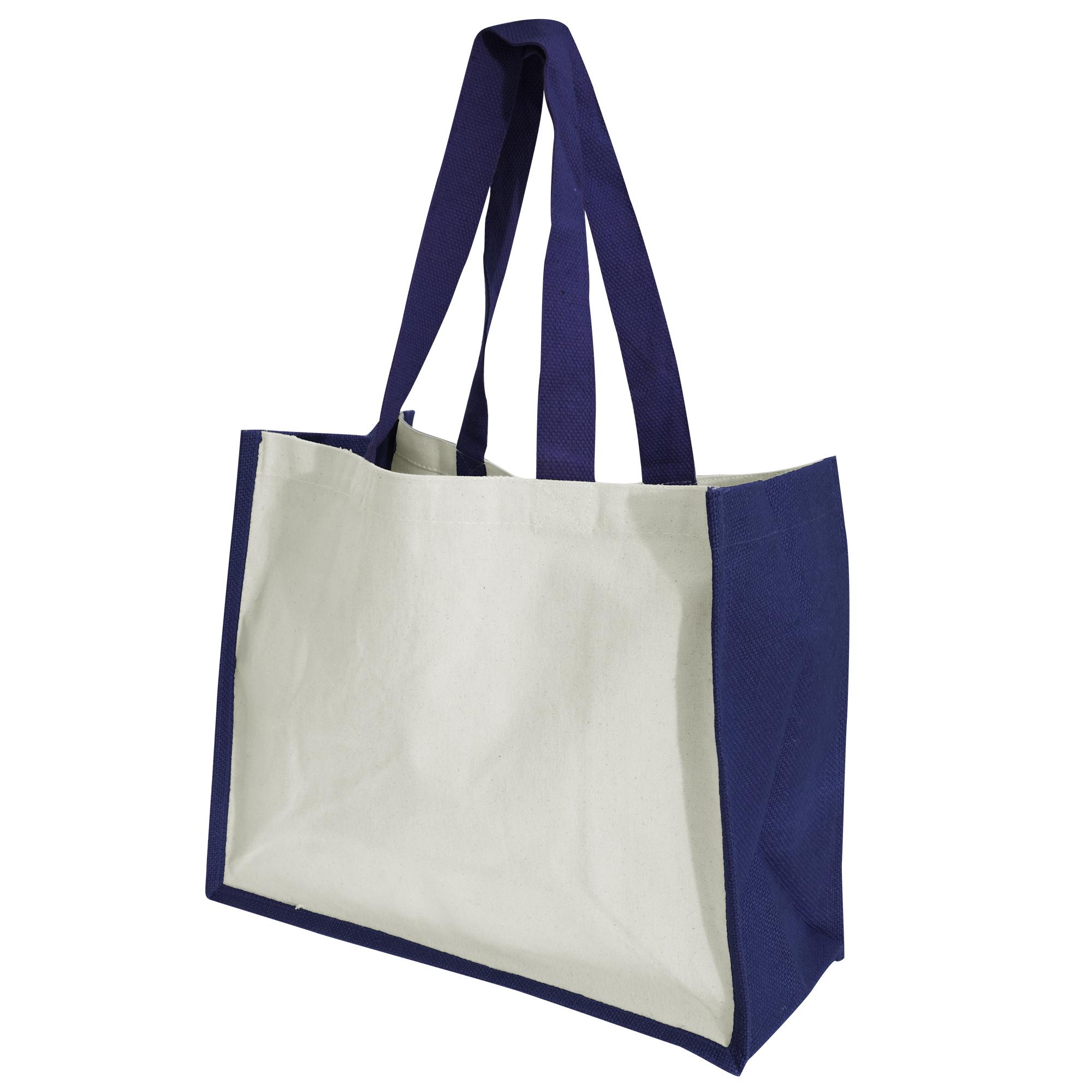 Westford Mill Printers Jute Cot Shopper Bag (21 Litres) (Pack of 2) One Size