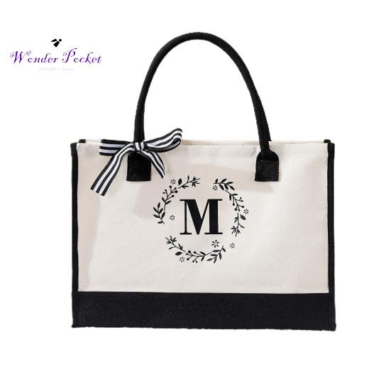 Wonder Pocket Handige boodschappentas met letterprint, slijtvaste opbergruimte M