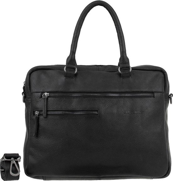DSTRCT Raider Road Arizona Leren Laptoptas - 15,6 inch - Zwart