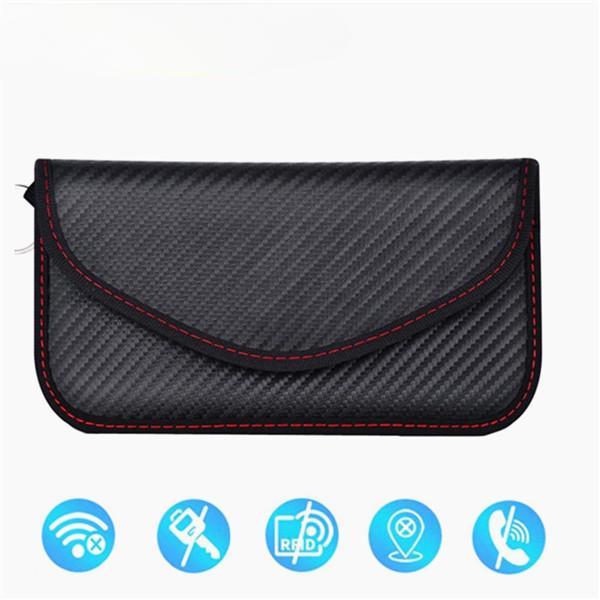 Colorful Bag Signaalblokkerende tas Faraday-tas Shield Cage Pouch Portemonnee Telefoonhoesje Privacybescherming Autosleutel zwart