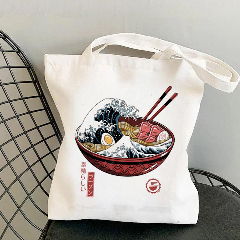 Aidegou19 2021 Shopper Egel Yoga Cartoons Gedrukt Draagtas Vrouwen Harajuku Shopper Handtas Meisje Schouder Boodschappentas Dame Canvas Tas 24*26cm