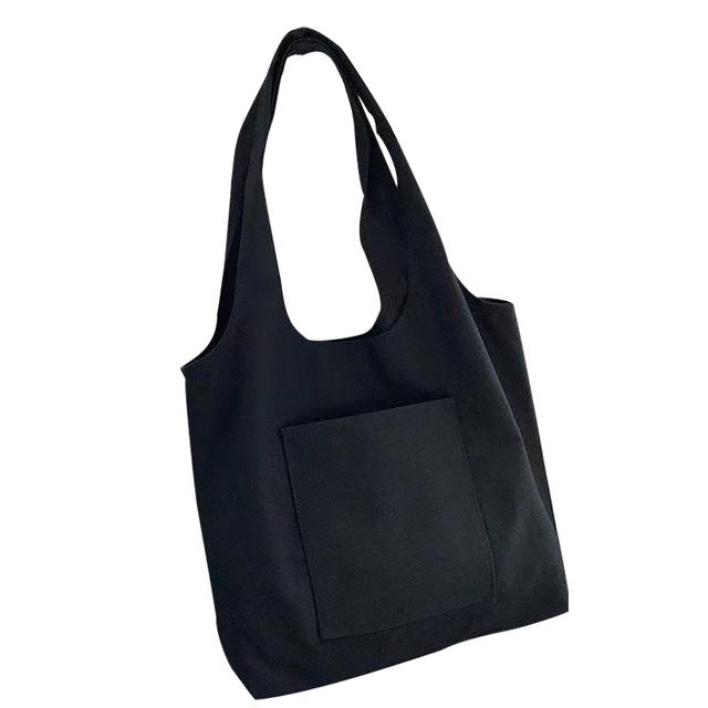 Aidegou15 Opvouwbare damestas Shoppertas Reistas Canvas tas Messenger schoudertas Bedrukte Tote tas Boodschappentassen voor dames 32*35cm zwart